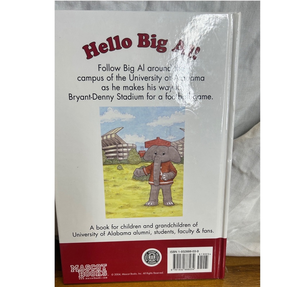 Mascot Books Hello Big Al! Alabama Childrens Book White Red Hardcover 2004‎ - Picture 6 of 7